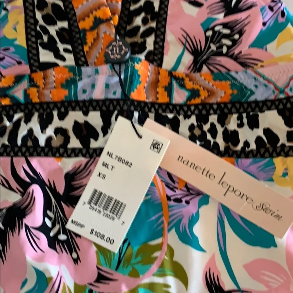 NWT Nanette Lepore Copa Cubans Honey Tankini‎ Top